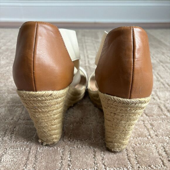 Steve Madden Wedge Platform Sandal Espadrille Women 8.5 Beige Strappy Y2K Summer - Picture 8 of 11